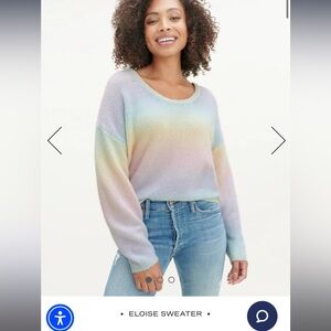 Splendid NWT rainbow wool sweater Medium